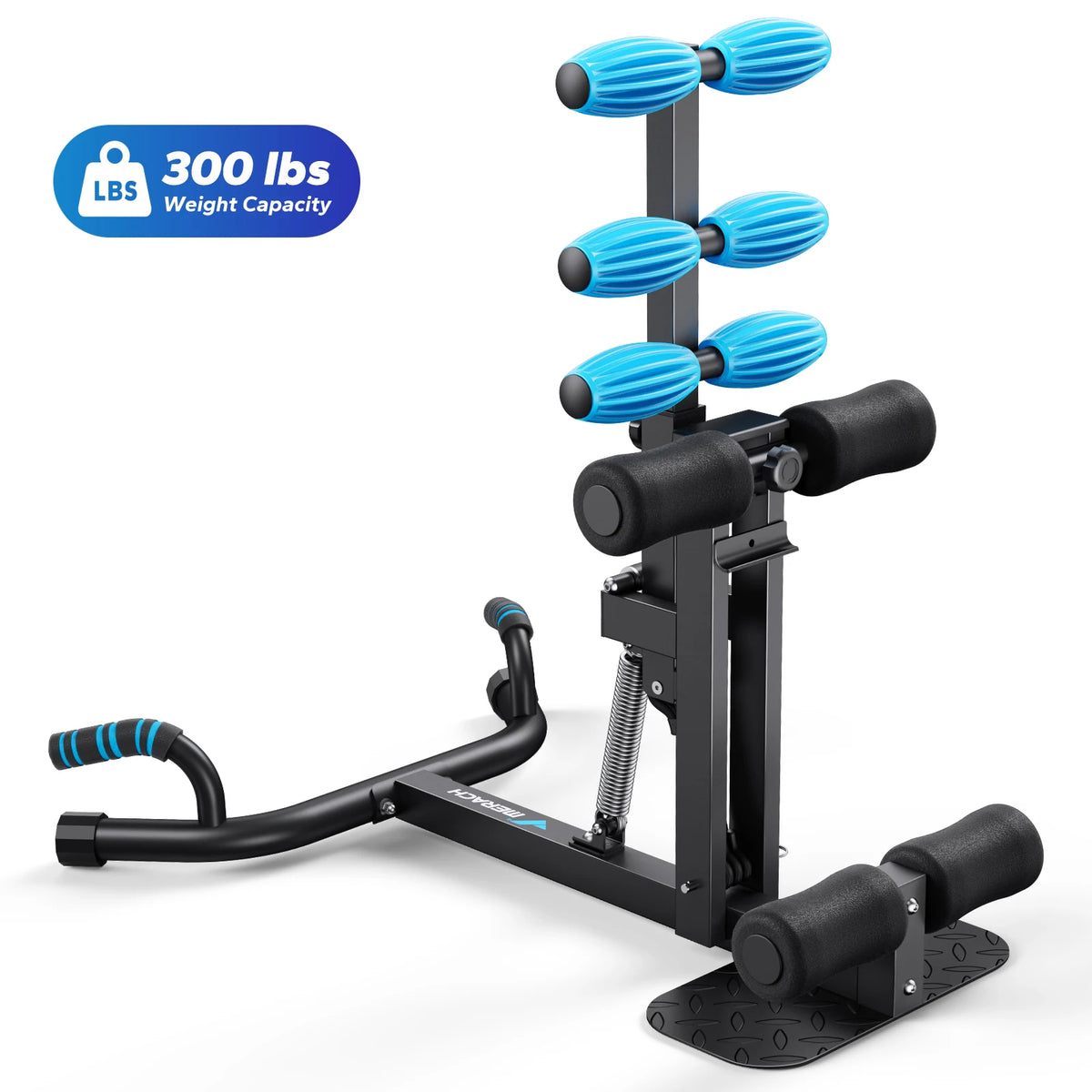 MERACH Multi-Functional Deep Squat Machine Adjustable Trainer Core & Abs Leg Push Up Workout Exercise Machine 300Lbs Capacity for Home Gym