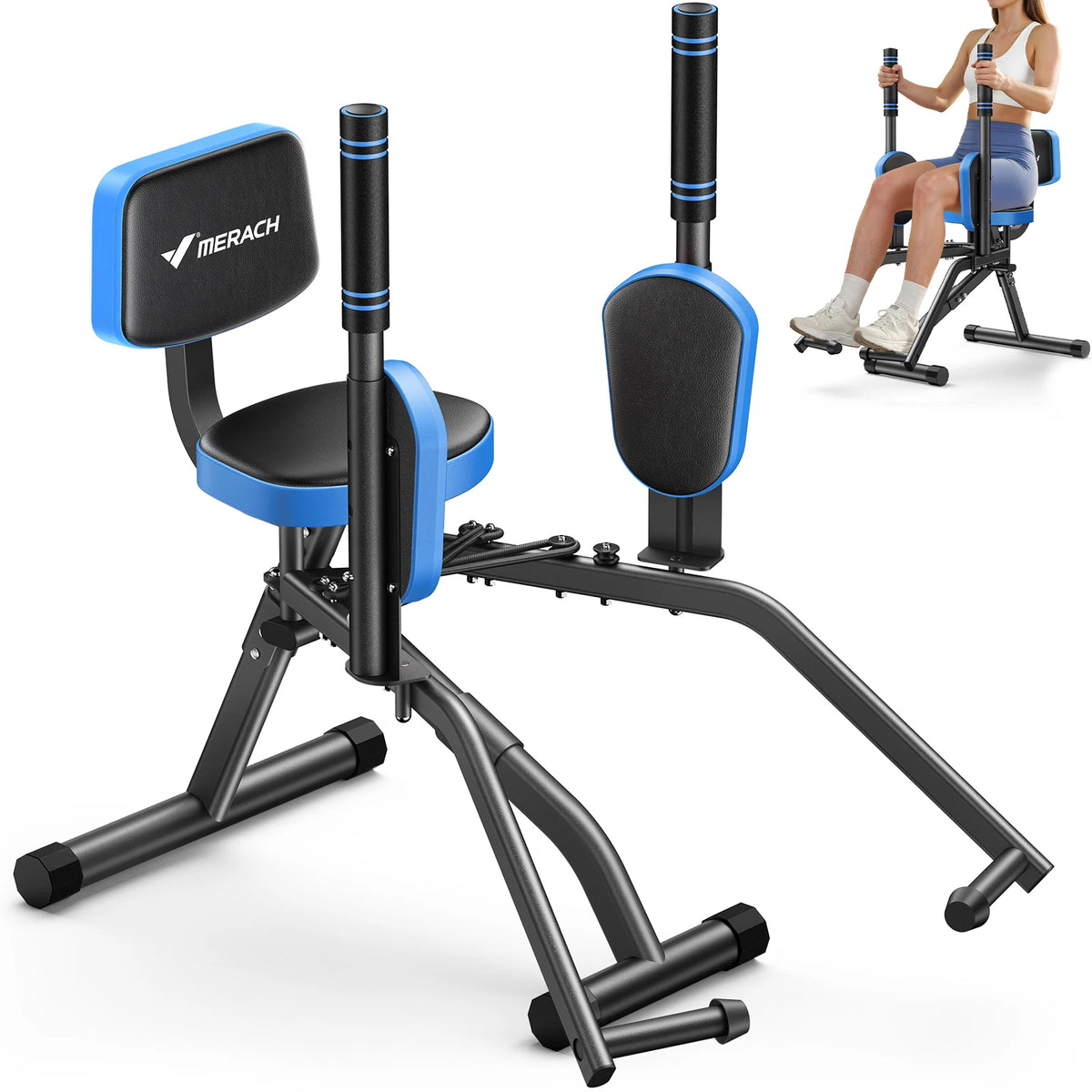 MERACH Adjustable Hip Abductor Machine for Glute and Thigh Workouts