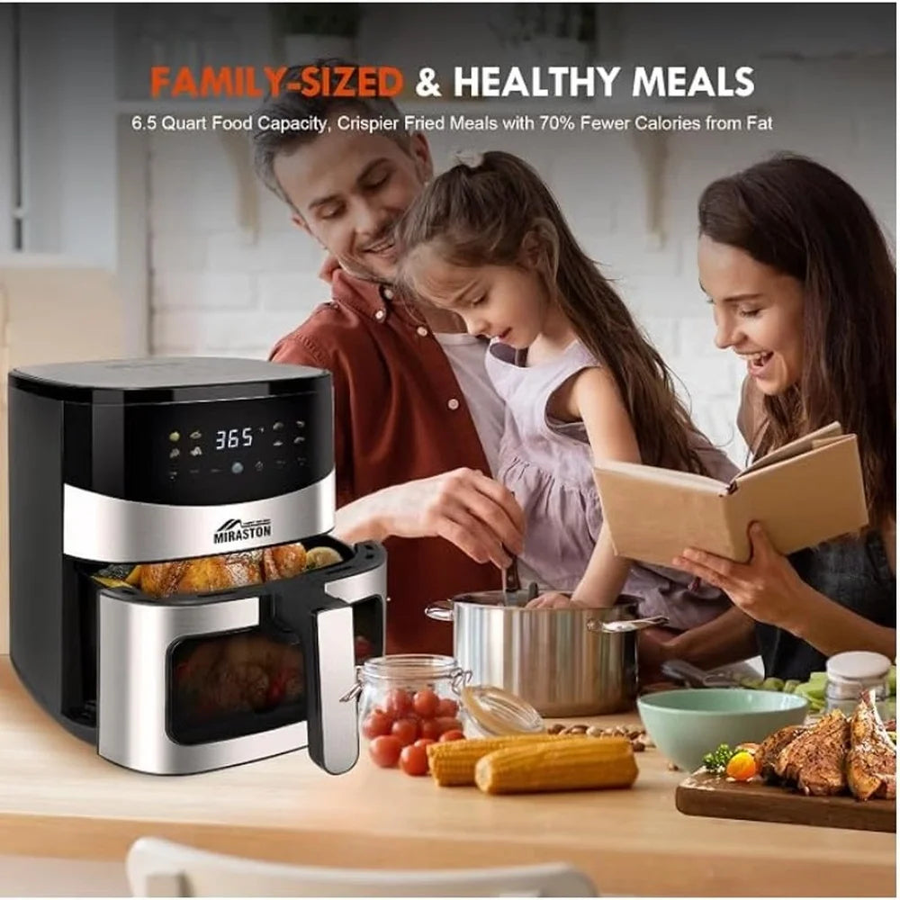 MIRASTON Digital Air Fryer With Touch Controls And Preset Cooking