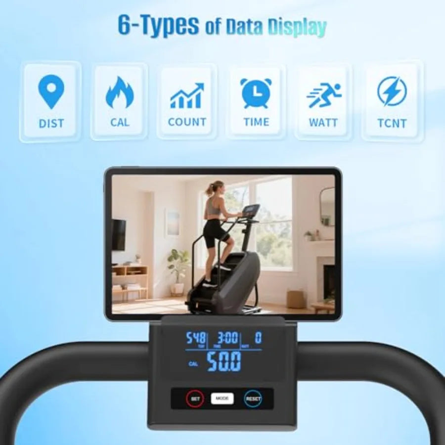 Home Magnetic Stair Stepper With Incline Modes And LCD Monitor