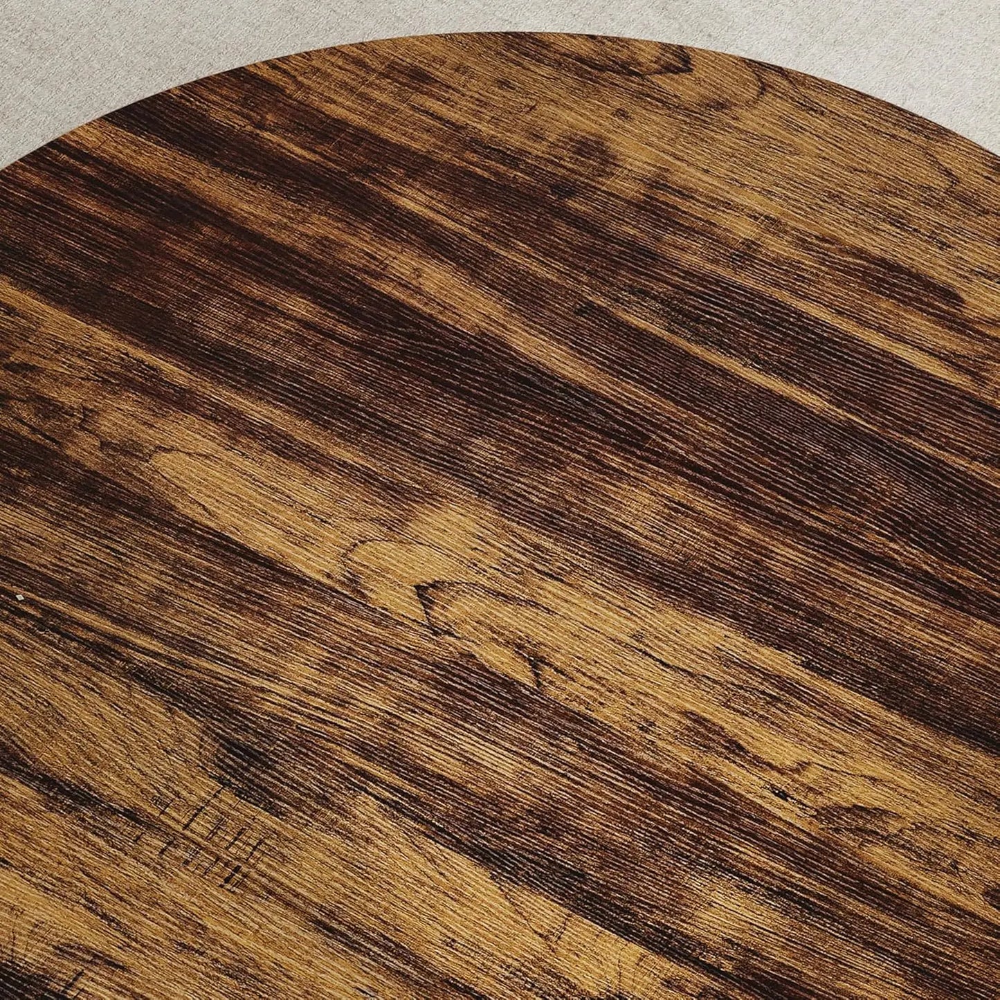 Round Coffee Table 30 in Center Table, 2-Tier Coffee Table Industrial Center Tables with Adjustable Feet, Living, Customized