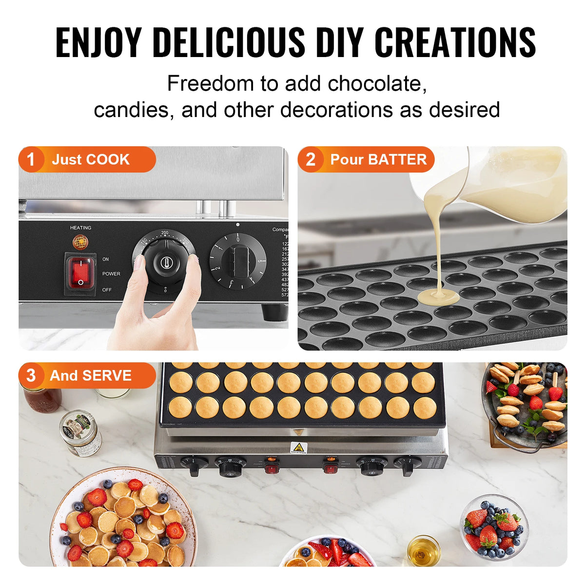 SucceBuy Commercial Dorayaki Cooking Machine With Dual Temperature Control