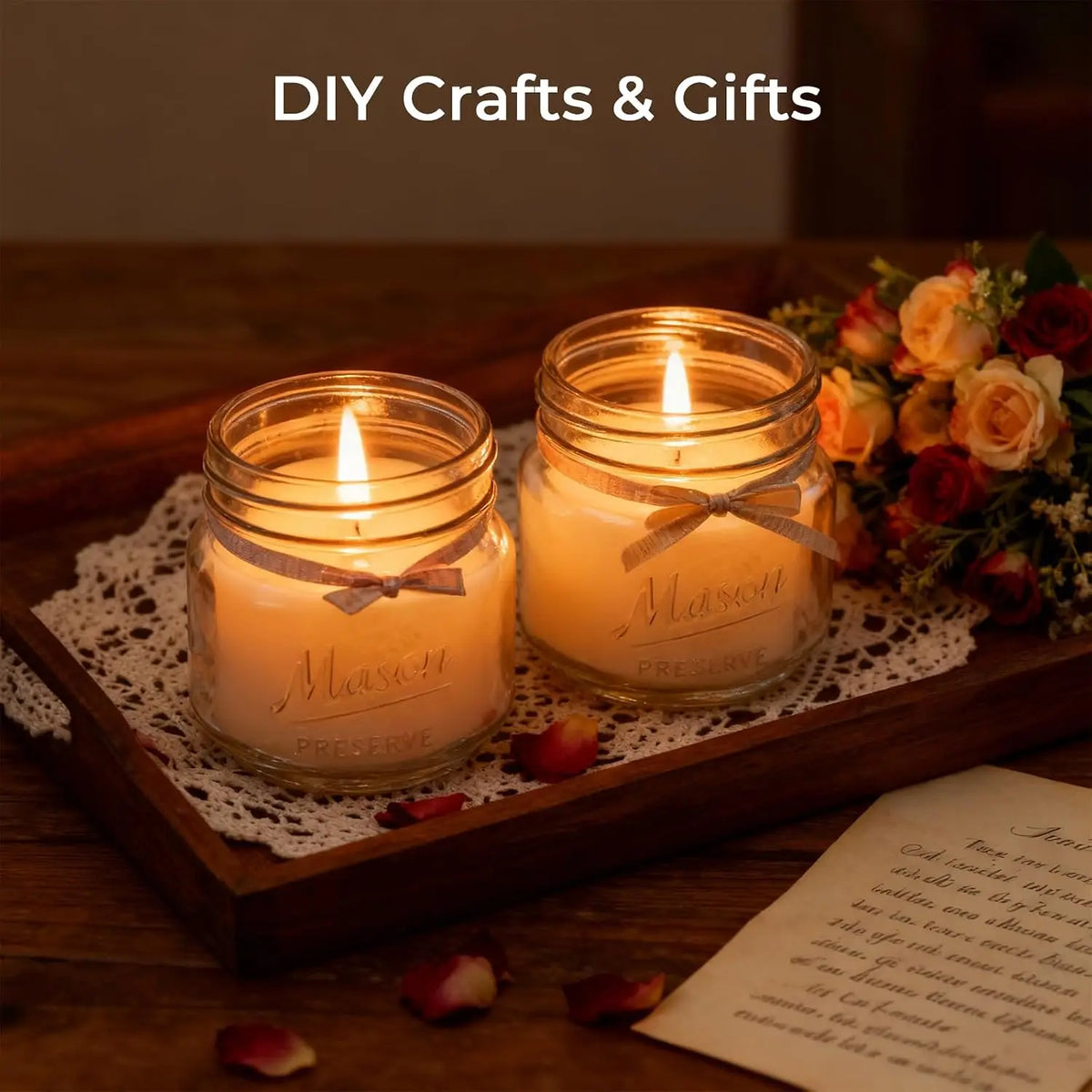 Reusable Embossed Glass Mason Canning Jars With Split Lids