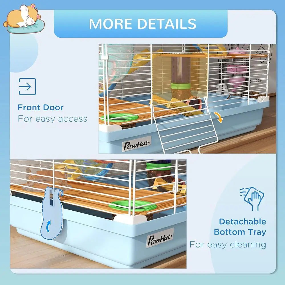 Five Tier Hamster Cage With Tubes Tunnels And Carry Handle