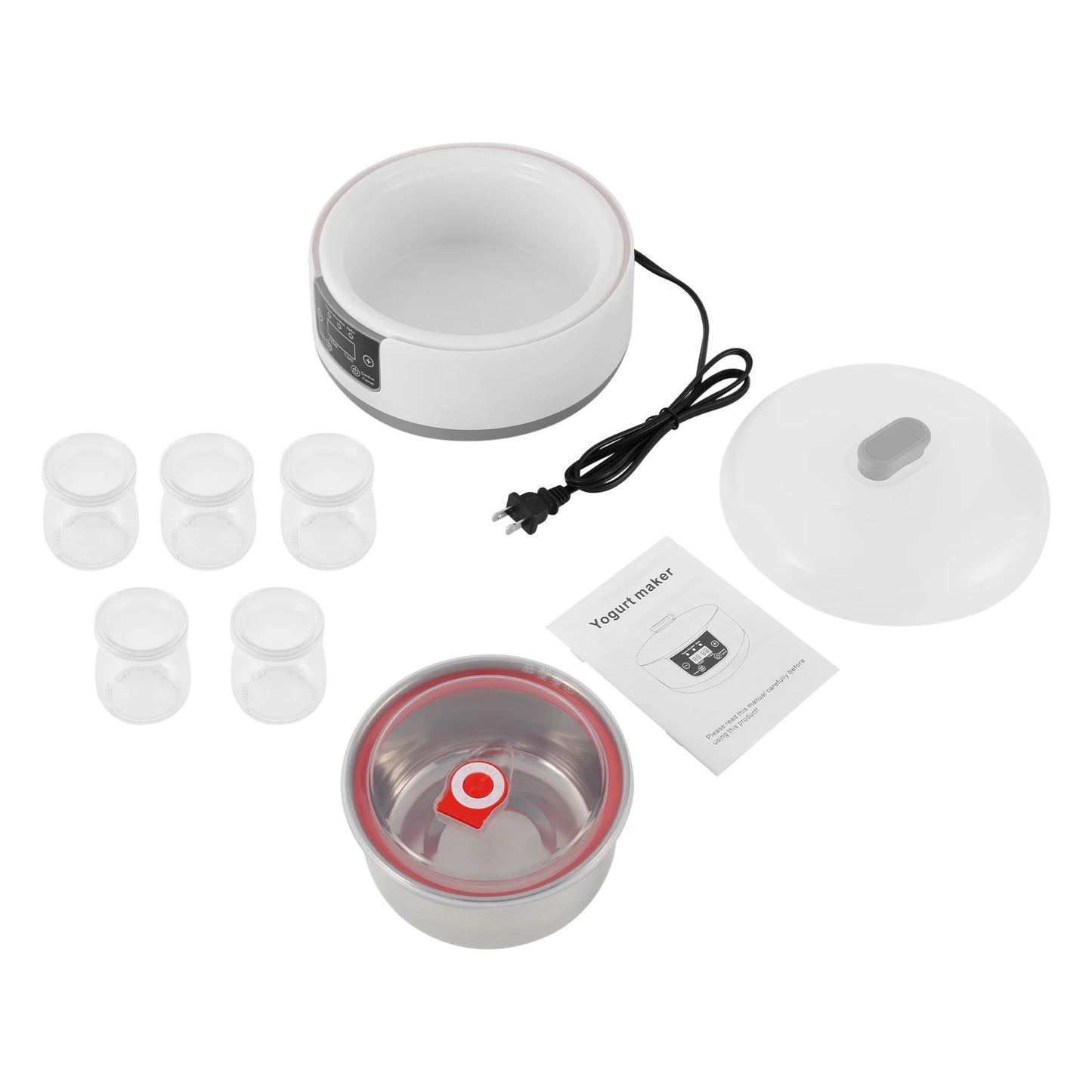 Electric Yogurt Maker With 304 Stainless Steel Liner And Timer