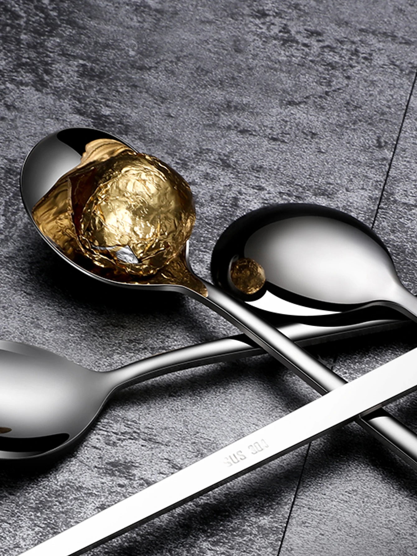 Stainless Steel Long-Handle Spoons Set Of 5 For Coffee