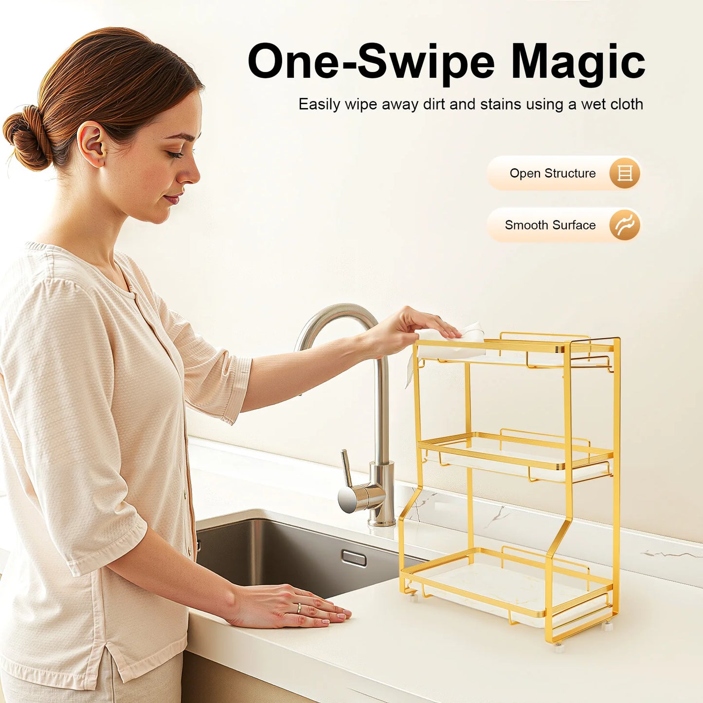 Bymaocar 3-Tier Bathroom Countertop Organizer For Toiletries