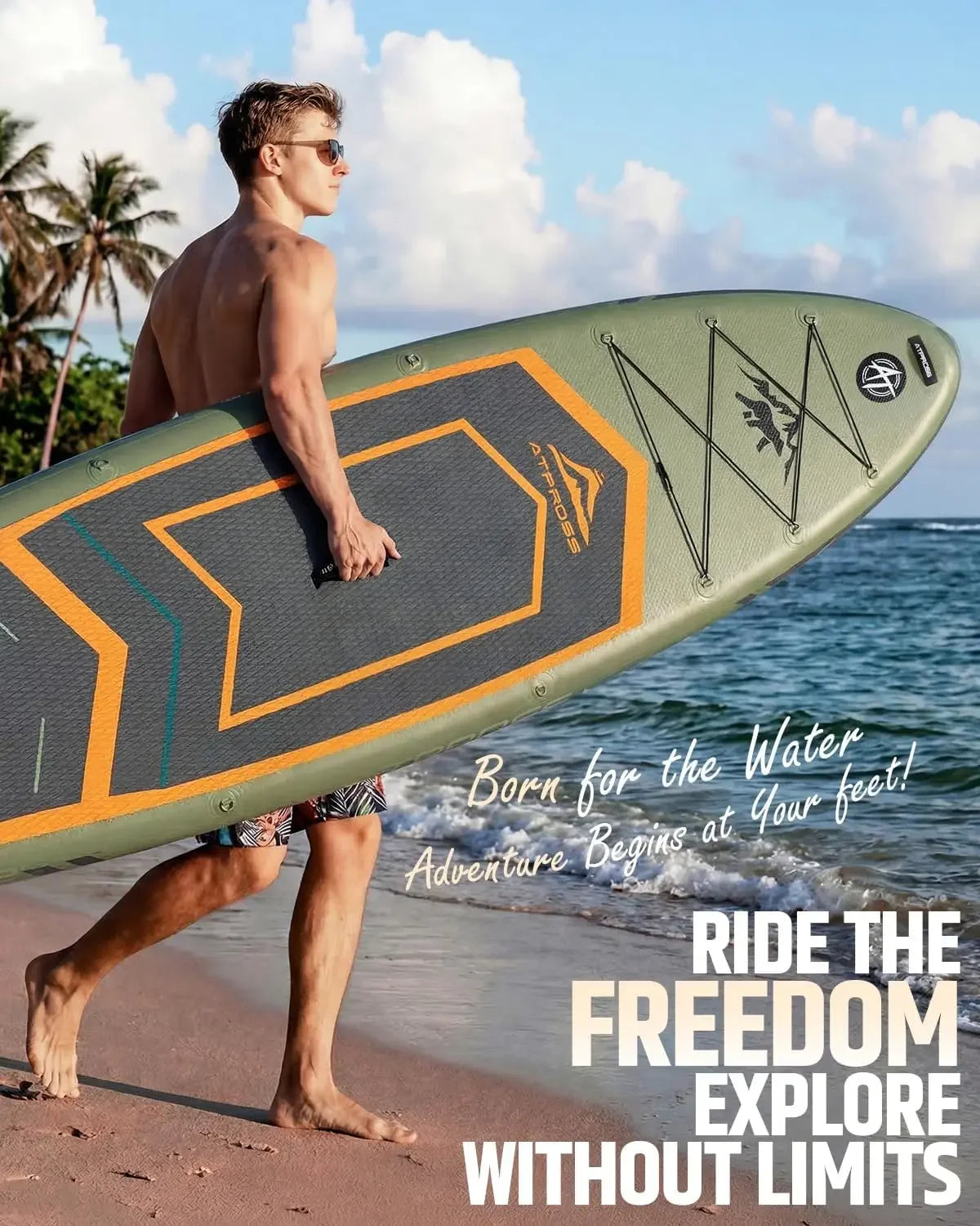 Inflatable Paddle Board With Premium SUP Accessories Kit And Backpack