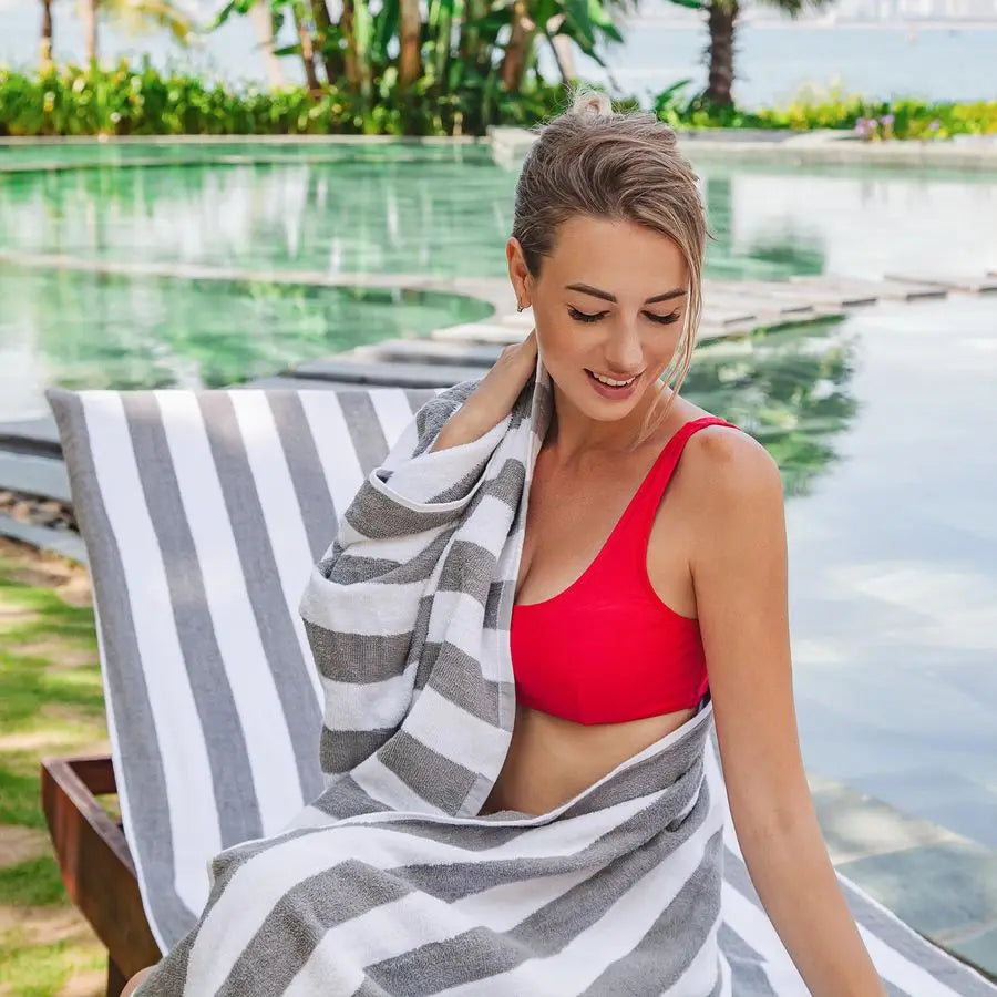 California Chaise Lounge Covers Pack of 2 With Pocket Holder