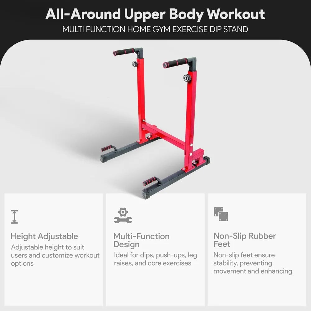 BalanceFrom Adjustable Height Dip Station For Home Strength Training