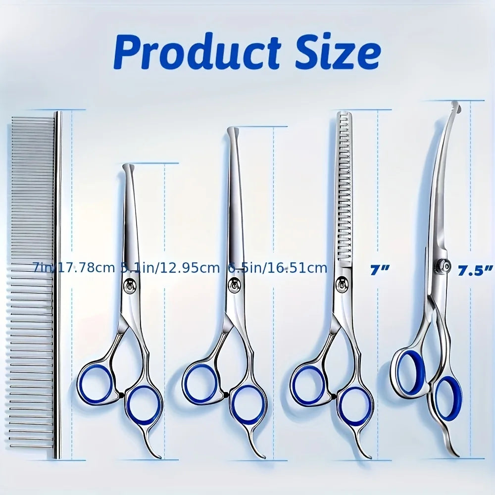 Heavy Duty Titanium Coated Stainless Steel Pet Grooming Scissors