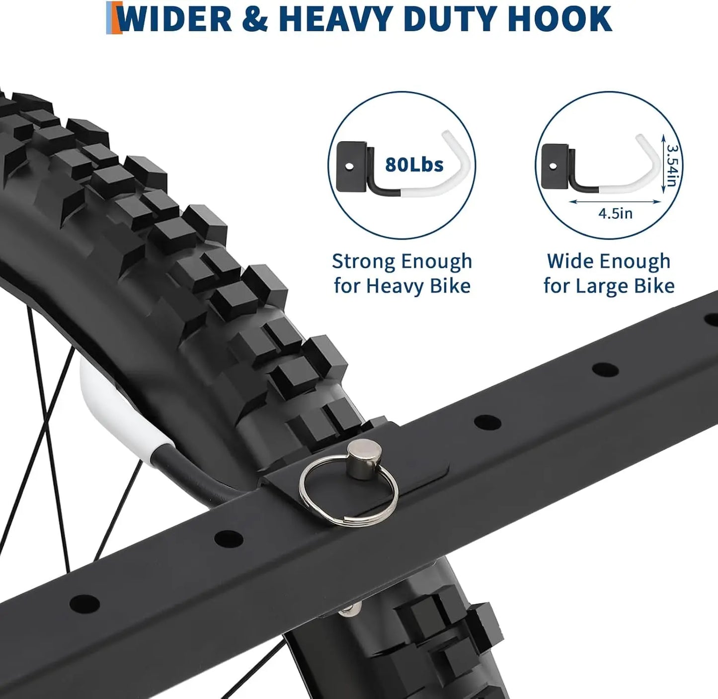 HiMISS Freestanding 5 Bike Garage Storage Rack, Vertical Stand