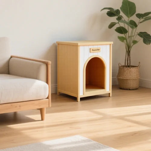 Certified Solid Wood Flat Roof Pet House for Small Pets
