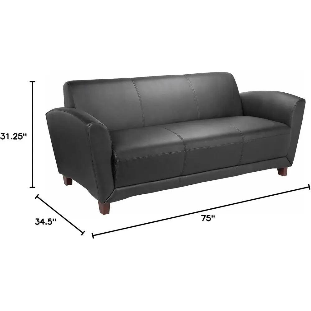 Black Leather Sofa from Retion Collection