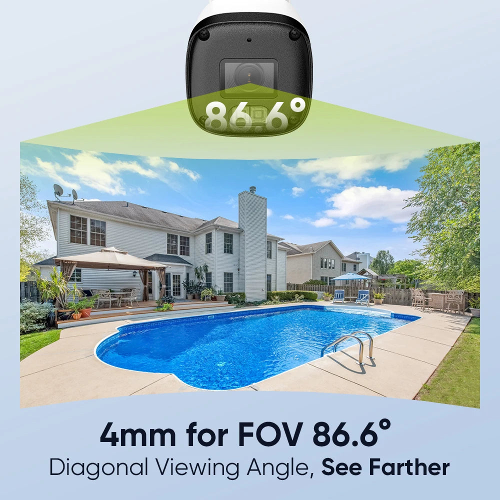 SANNCE 8 Channel NVR 3MP Security Camera System With 4 PoE Cameras