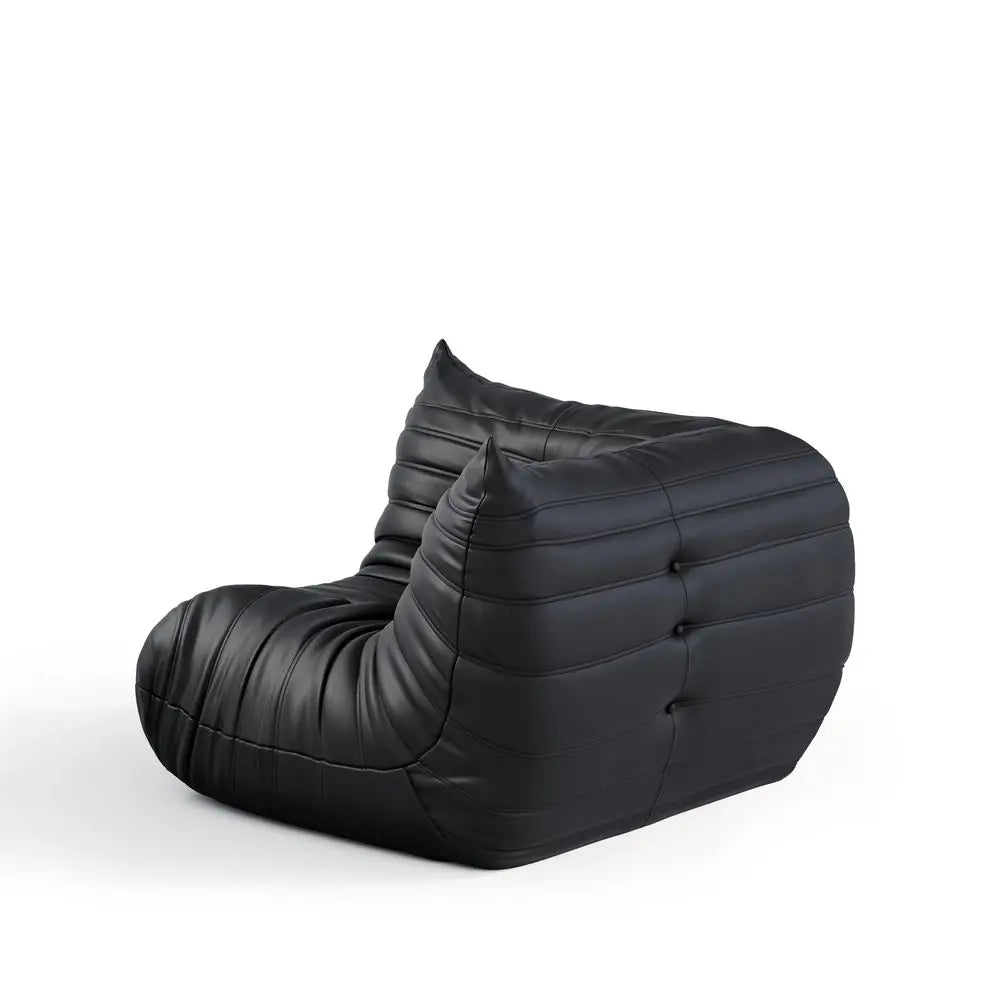 Bag Chair Fireside Chair Lazy Floor Sofa, Faux Leather Giant Corner Bean Bag Sofa, HighResilience Memory Foam Armless Foam Loun