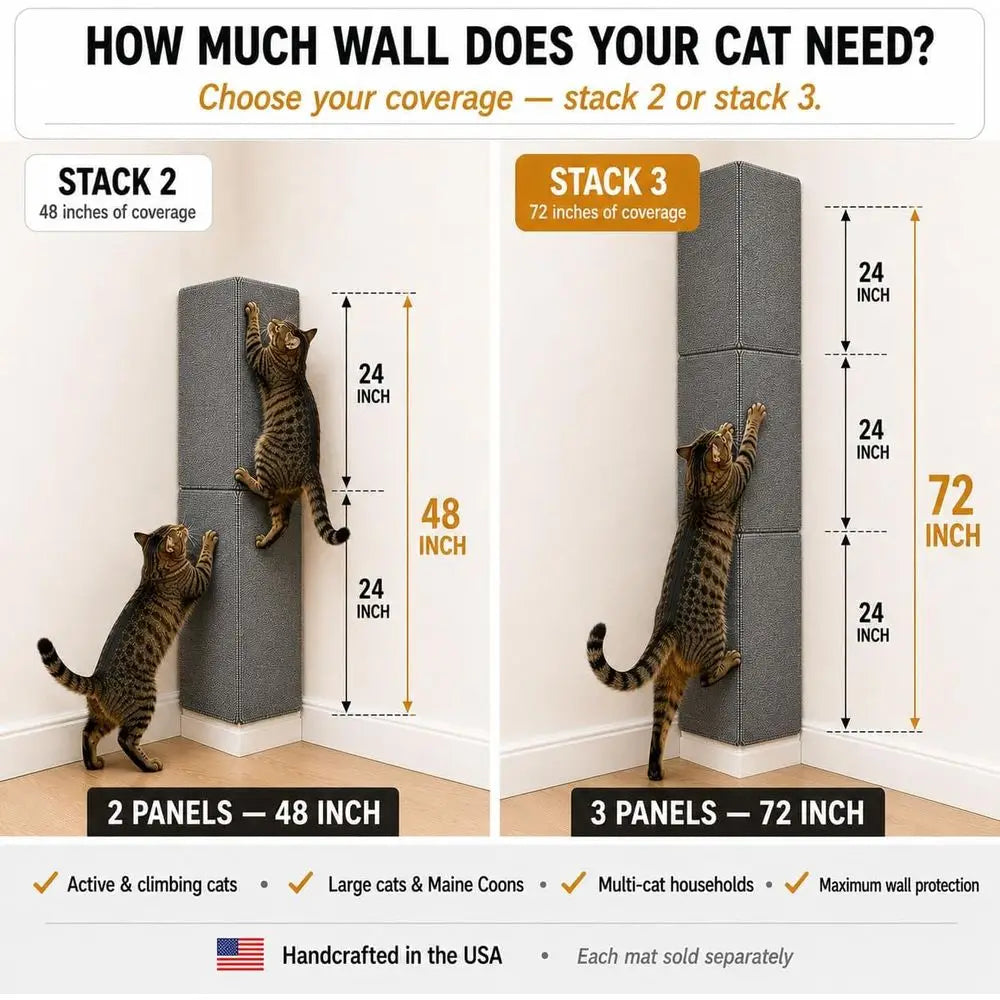 Indoor Scratching Post for Cats – Carpet Scratching Pad – Wall Mounted Cat Mat