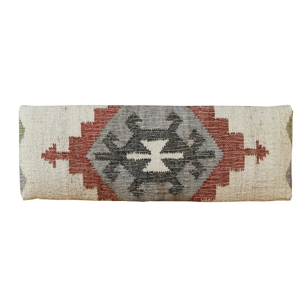 Home OffWhite Multicolor Handmade Upholstered Bench for Bedroom End of Bed Modern Accent Bench for Living Room, or Entryway Sea