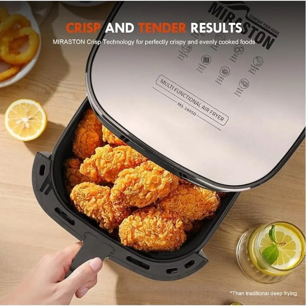 MIRASTON Digital Air Fryer With Touch Controls And Preset Cooking