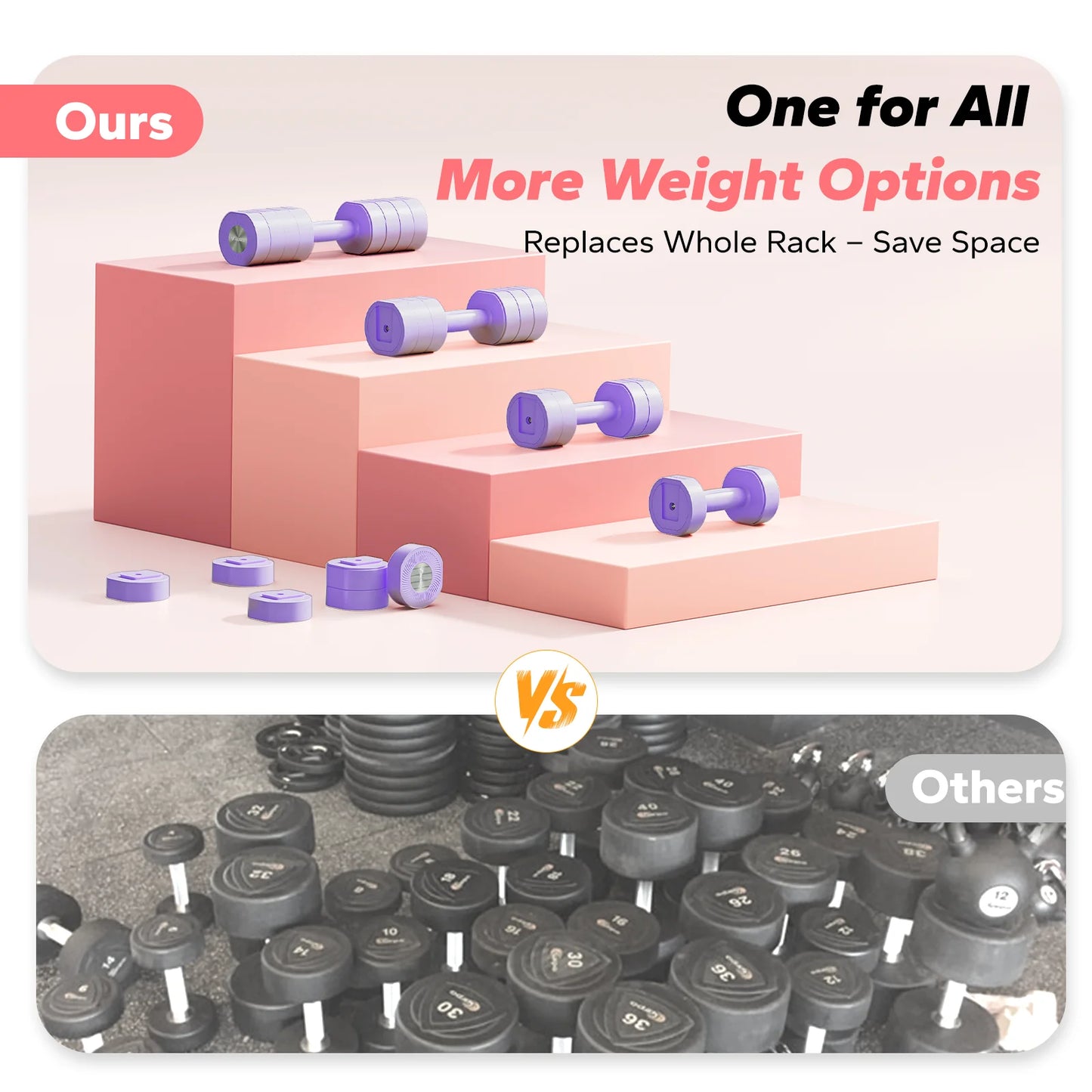 Merach Adjustable Dumbbell Set With Quick Switch Design