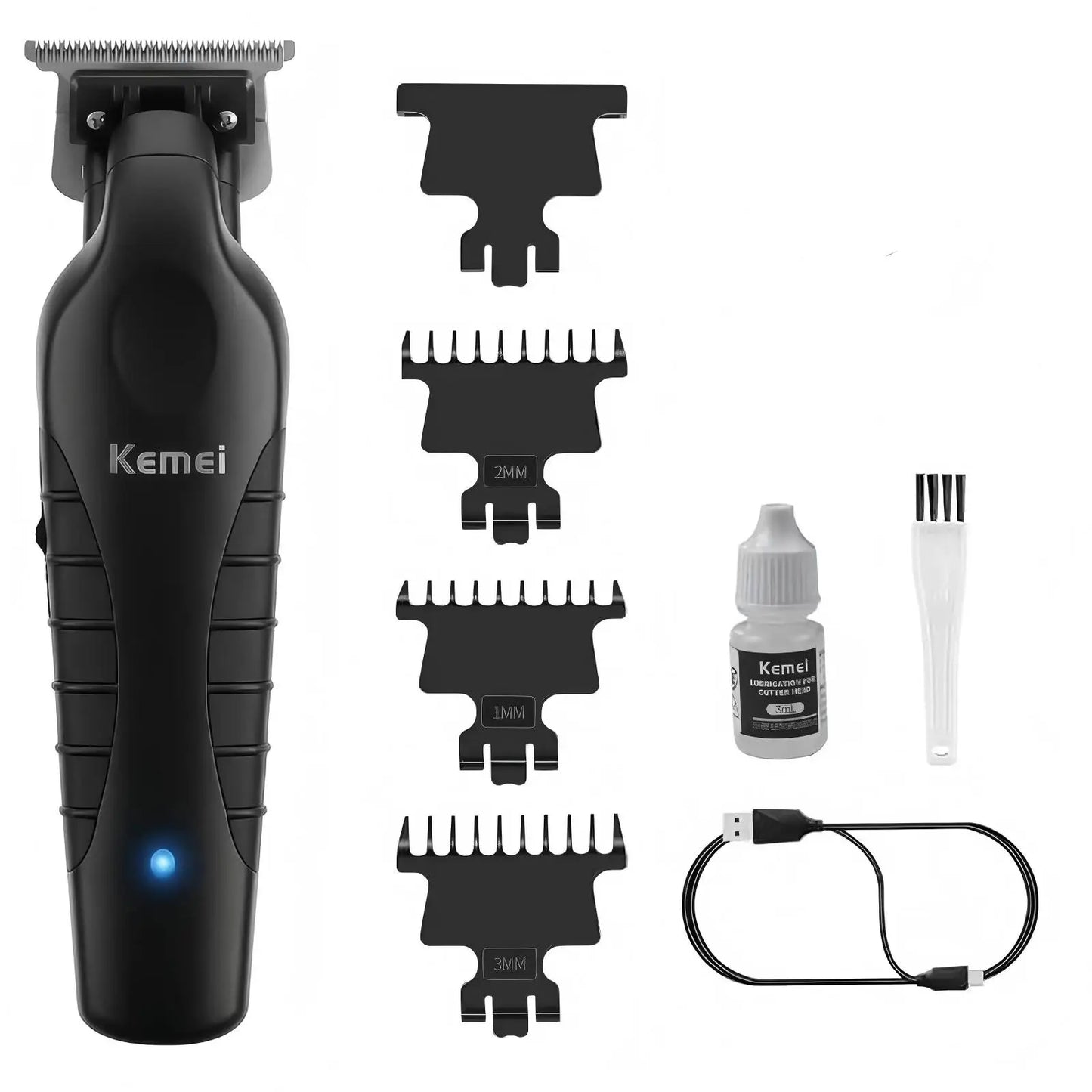 KM-2299 Professional Cordless Hair Clipper 1200mAh USB Rechargeable Haircut Trimmer Salon and Home Electric Hair Clipper