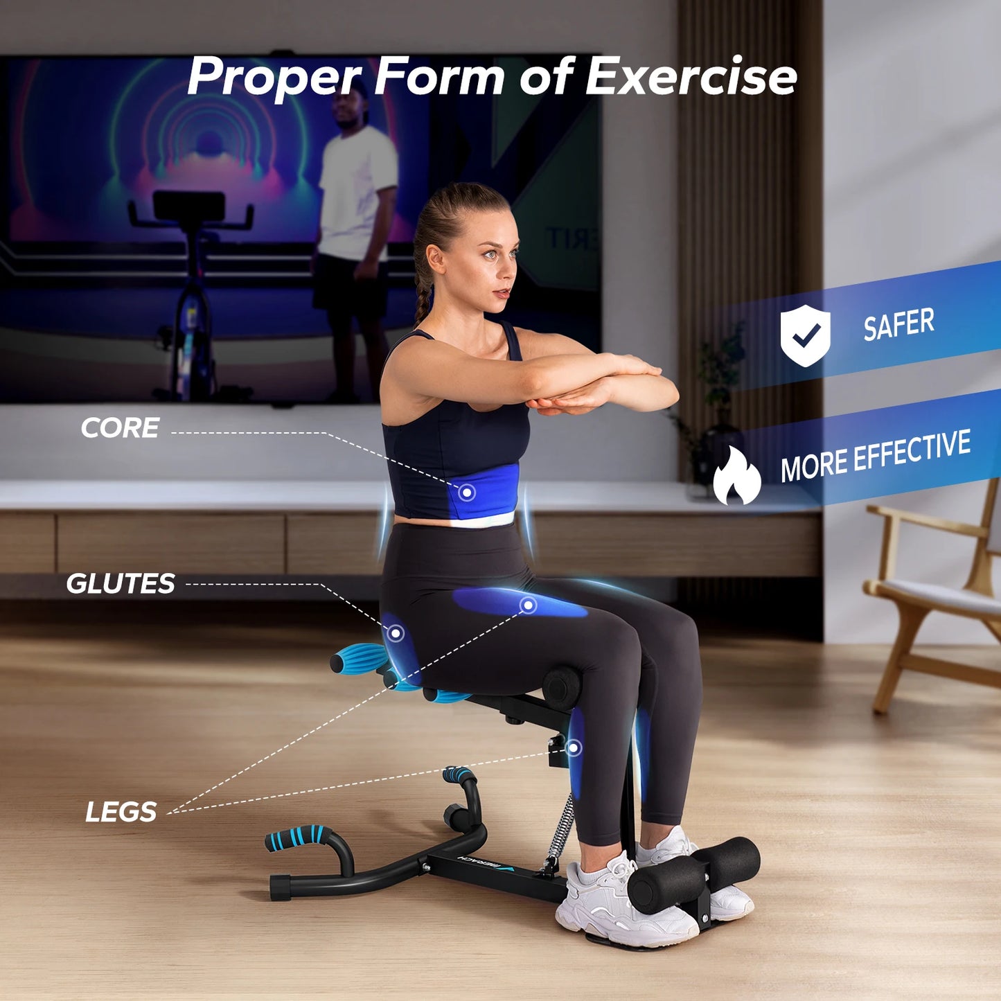 MERACH Deep Squat Machine Leg Push Up Trainer For Core