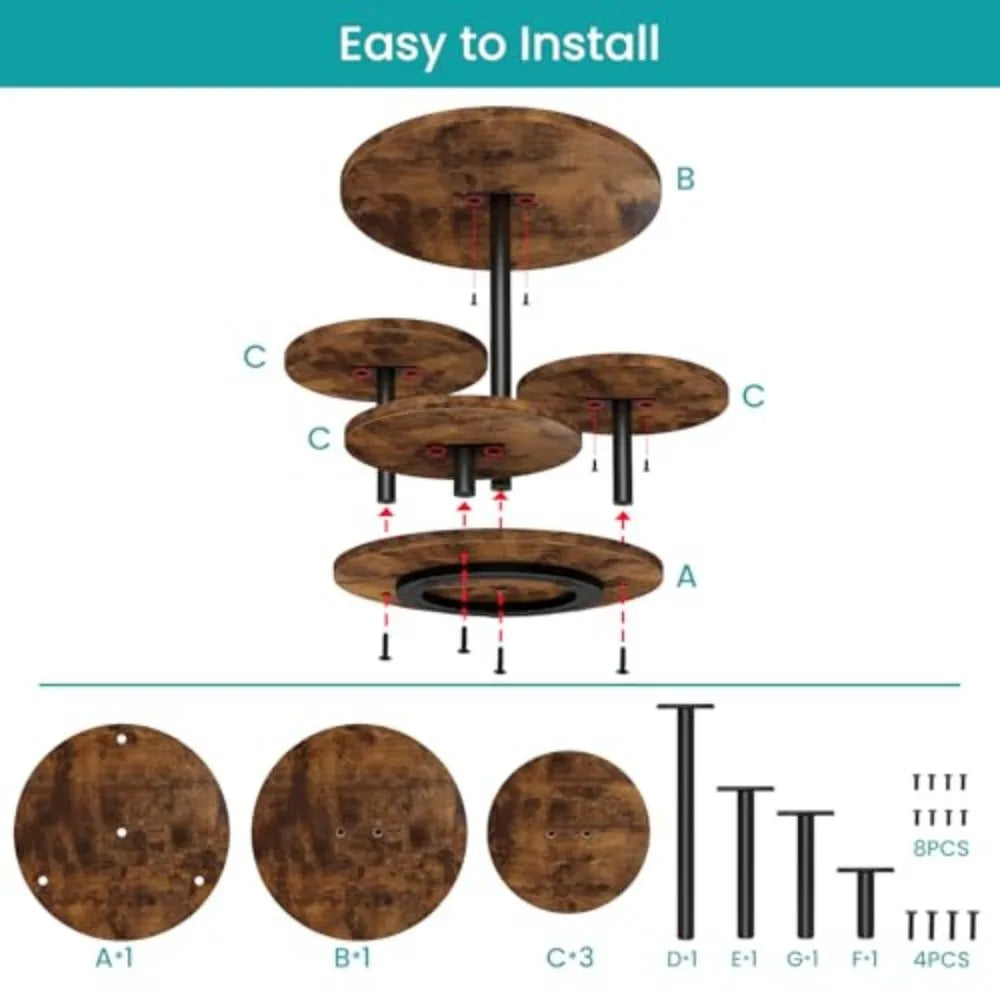 Rotating Tiered Wooden Cupcake Stand for Weddings and Celebrations