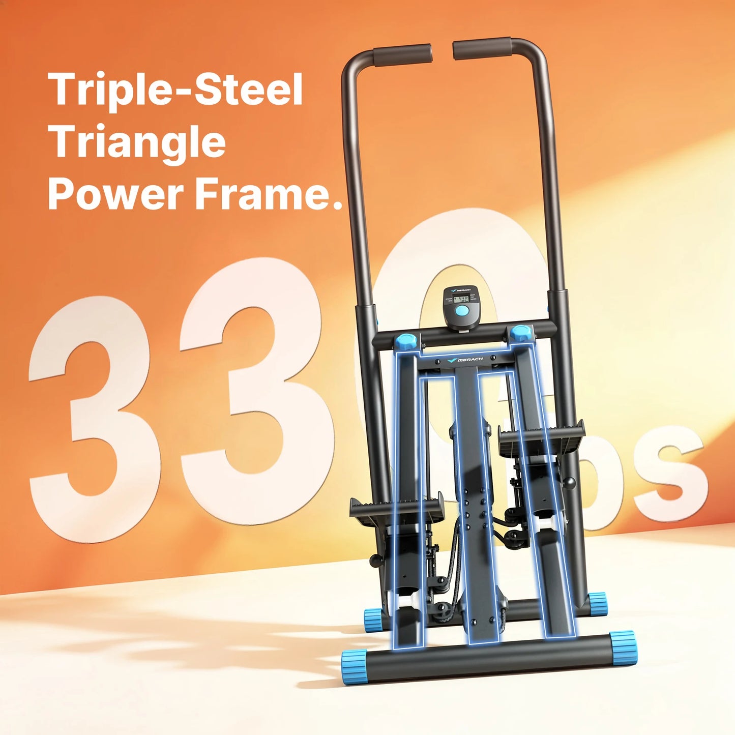 Merach Adjustable Foldable Stair Stepper For Home Fitness