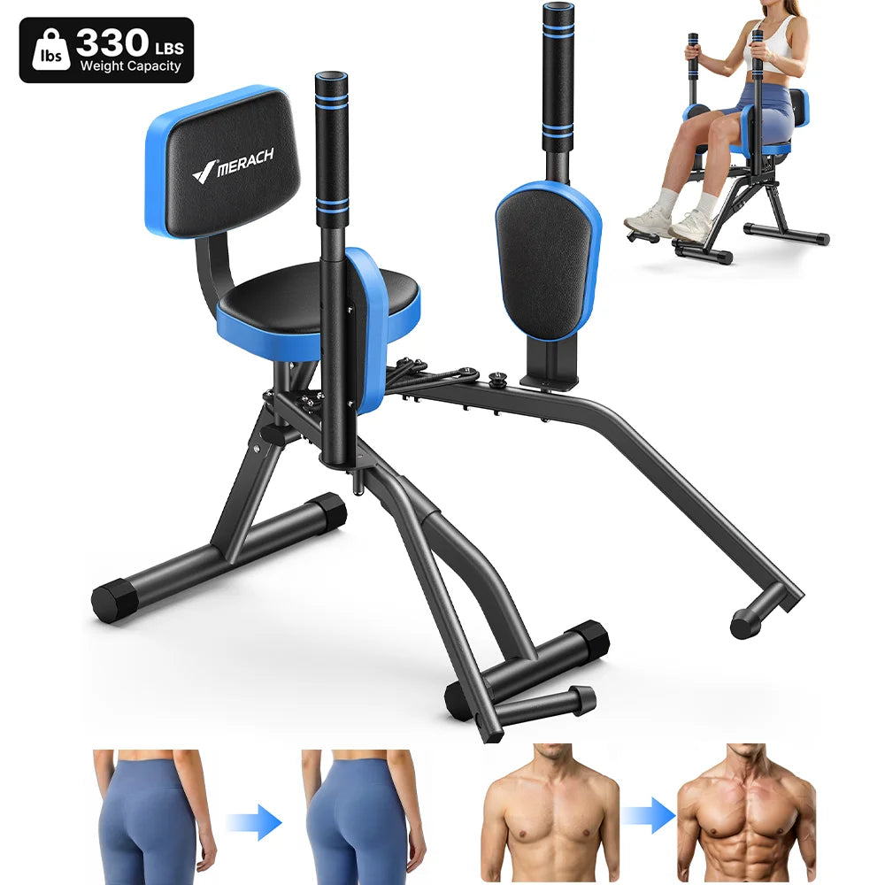 MERACH Adjustable Hip Abductor Machine for Glute and Thigh Workouts