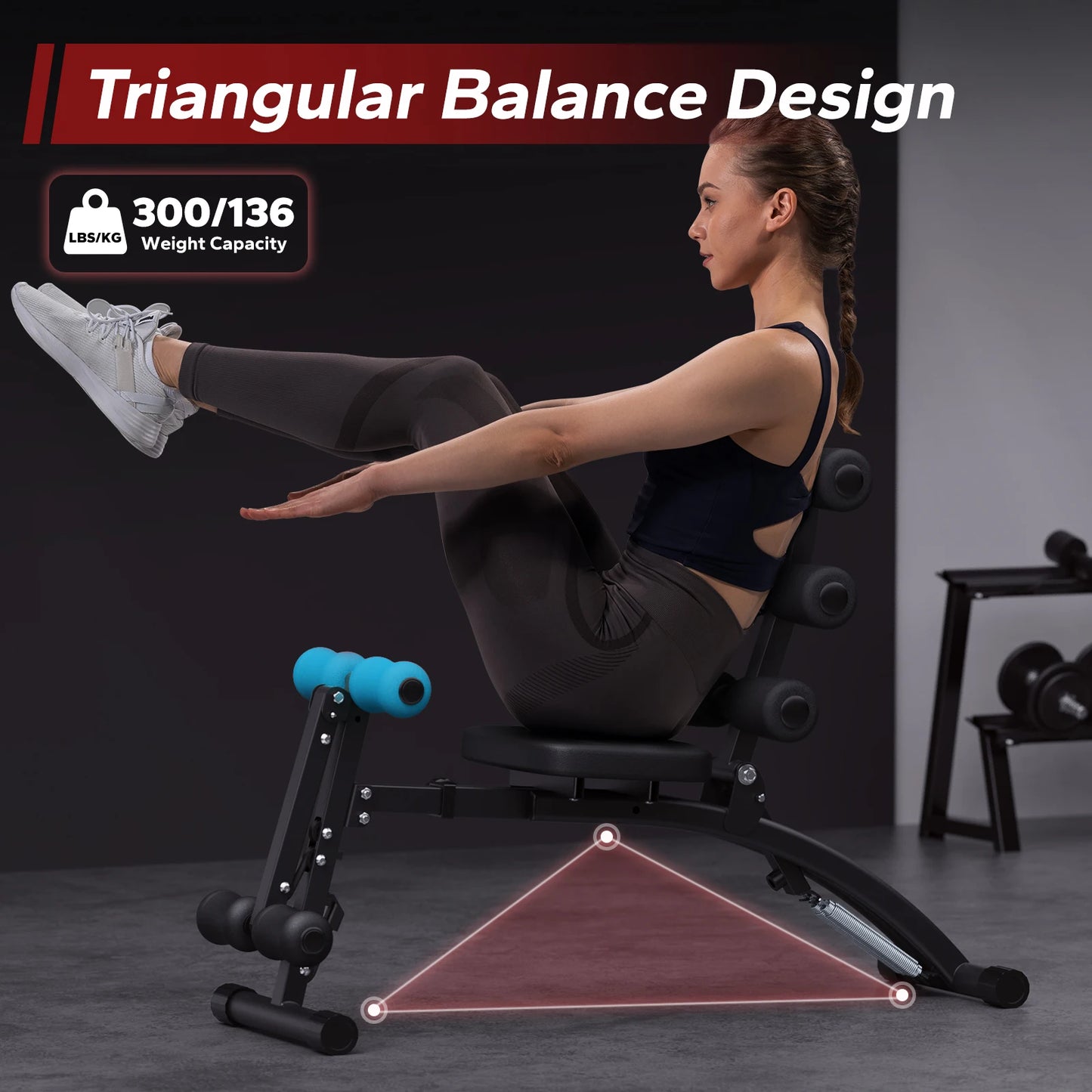 Merach Adjustable Ab Machine Sit Up Trainer For Home Workout
