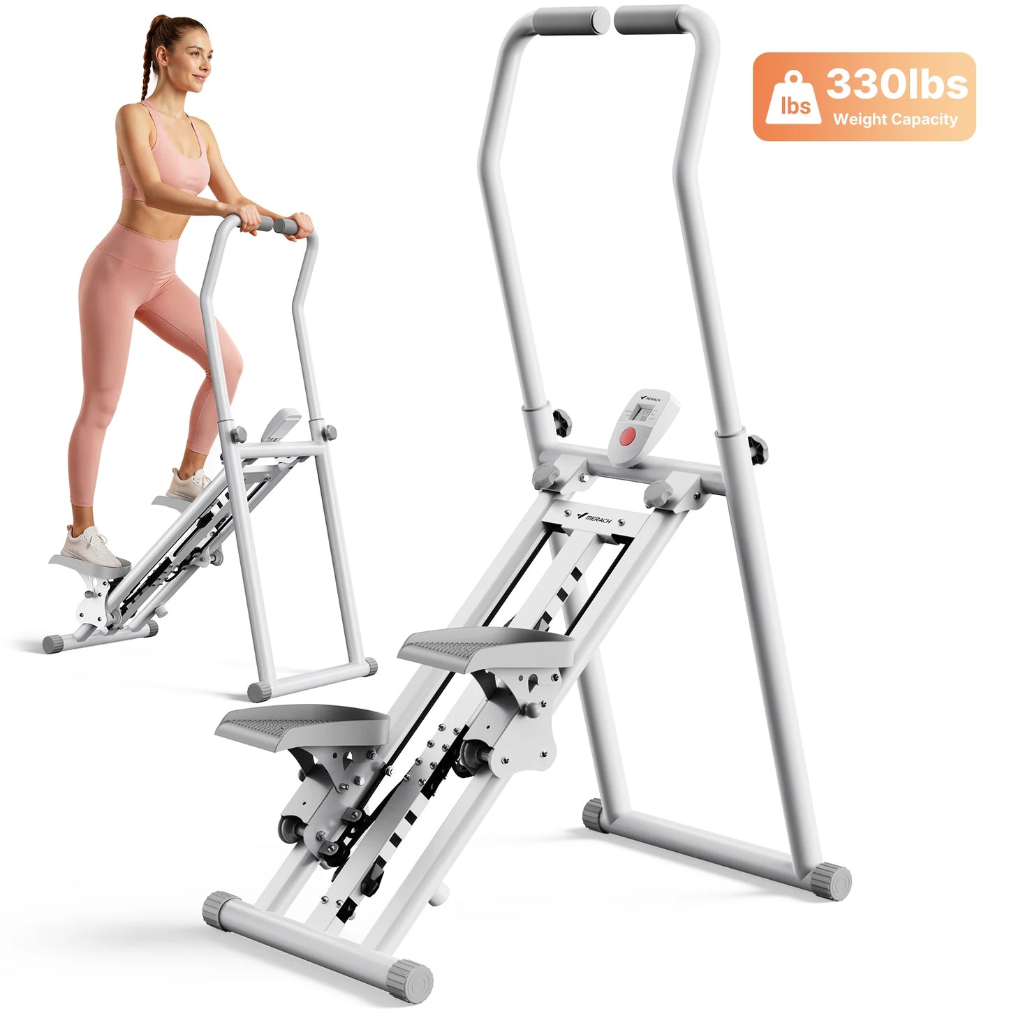 Merach Adjustable Foldable Stair Stepper For Home Fitness