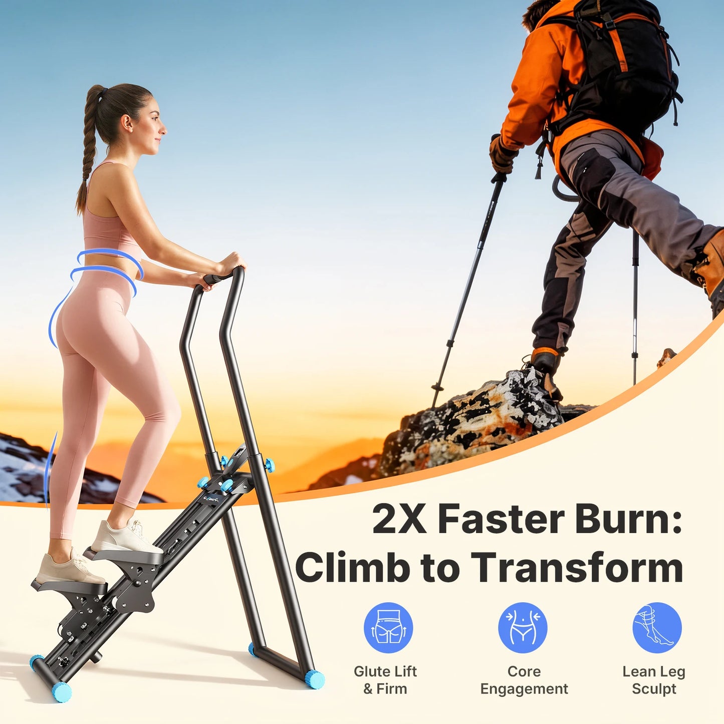 Merach Adjustable Foldable Stair Stepper For Home Fitness