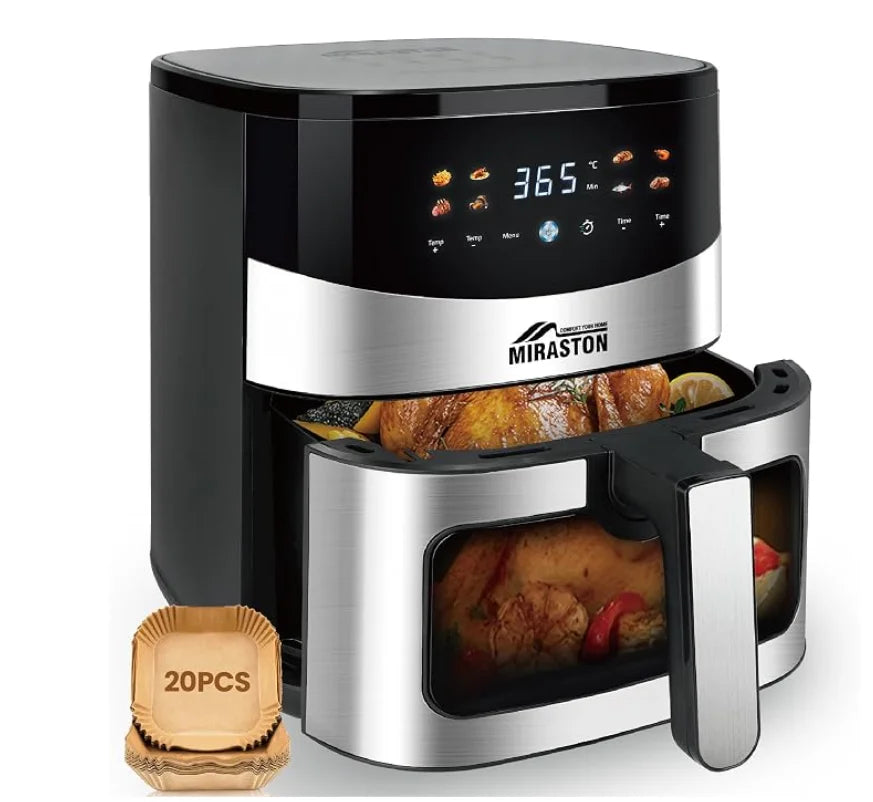 MIRASTON Digital Air Fryer With Touch Controls And Preset Cooking