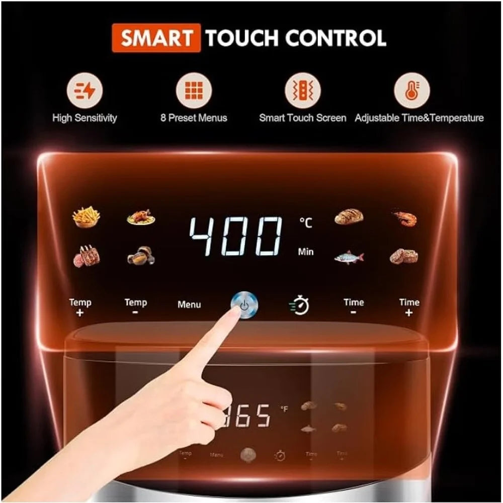 MIRASTON Digital Air Fryer With Touch Controls And Preset Cooking