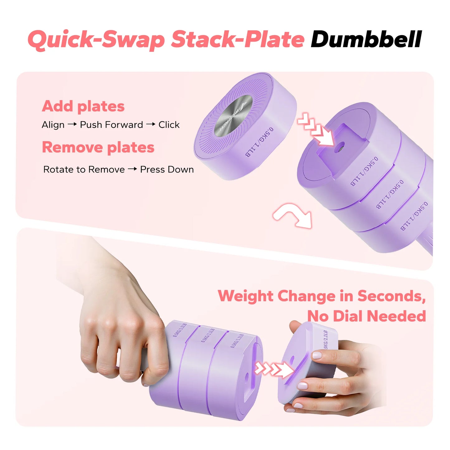 Merach Adjustable Dumbbell Set With Quick Switch Design