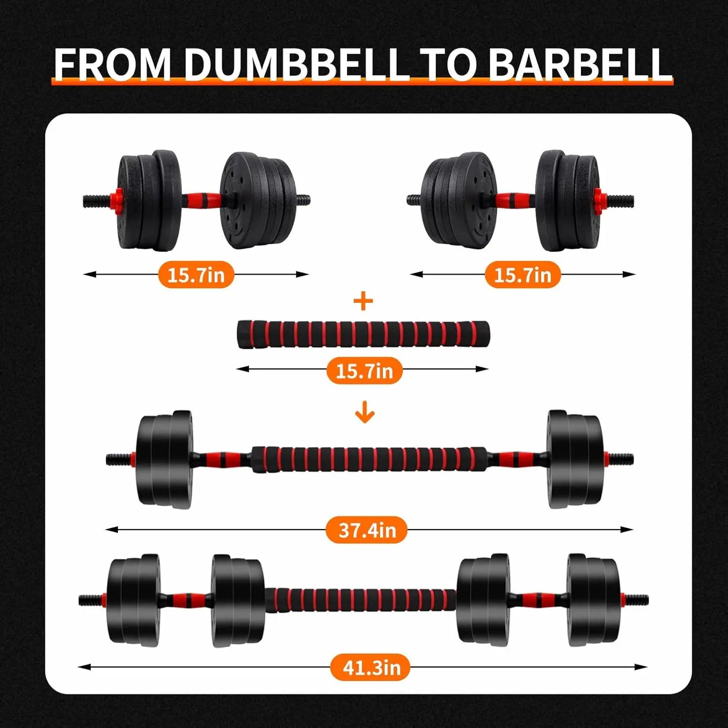 Adjustable Dumbbell To Barbell Weight Sets For Home Gym Strength Training