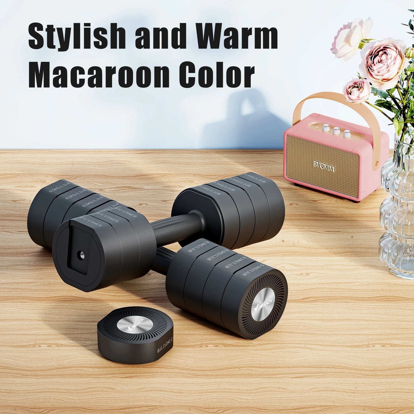 Merach Adjustable Dumbbell Set With Quick Switch Design