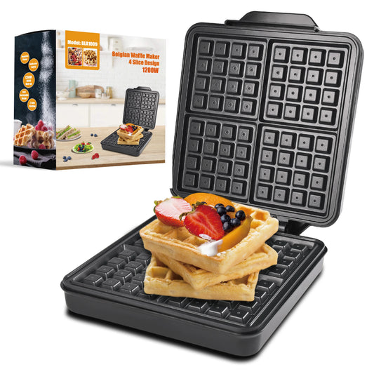 Belgian And Classic Nonstick Waffle Maker With Easy Cleanup