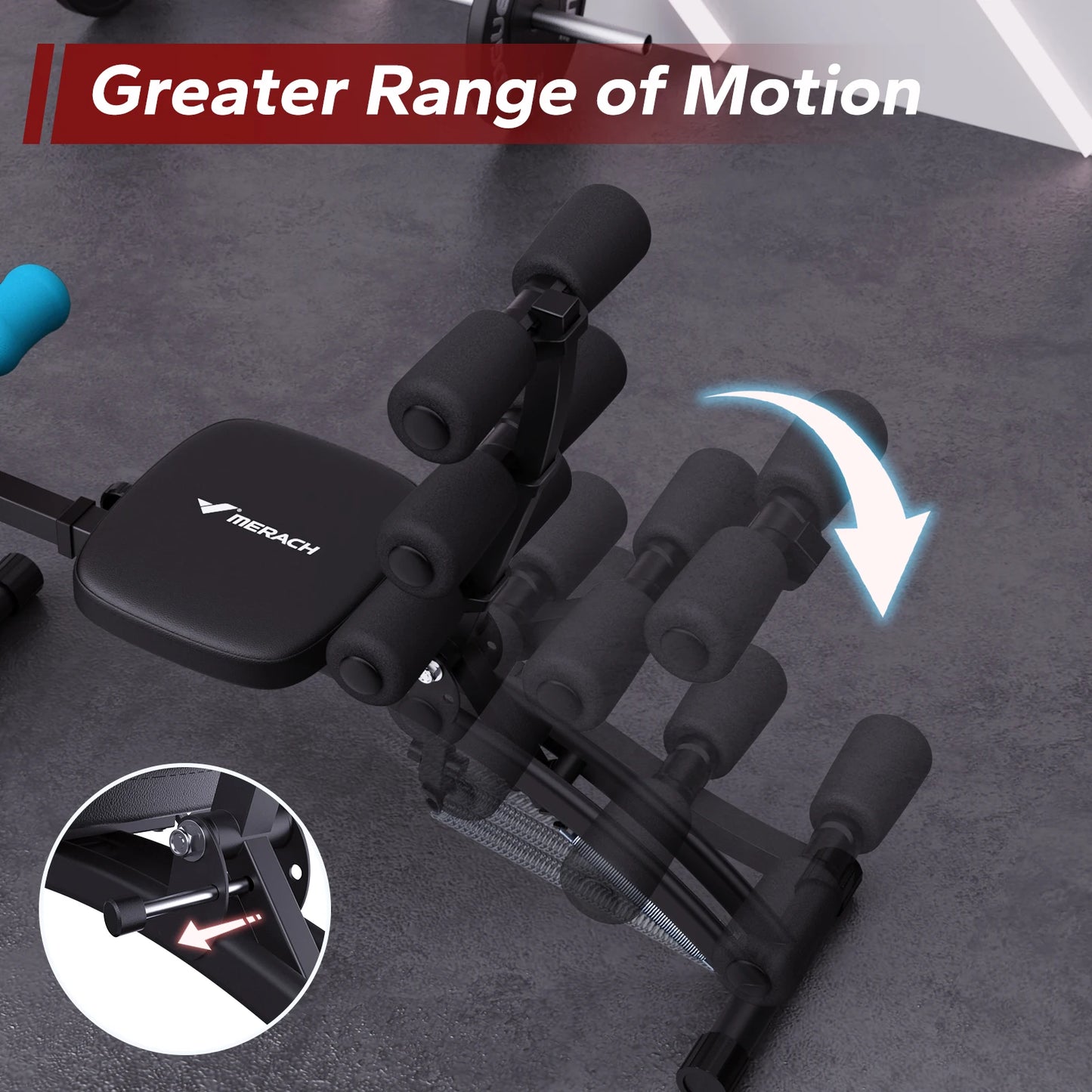 Merach Adjustable Ab Machine Sit Up Trainer For Home Workout