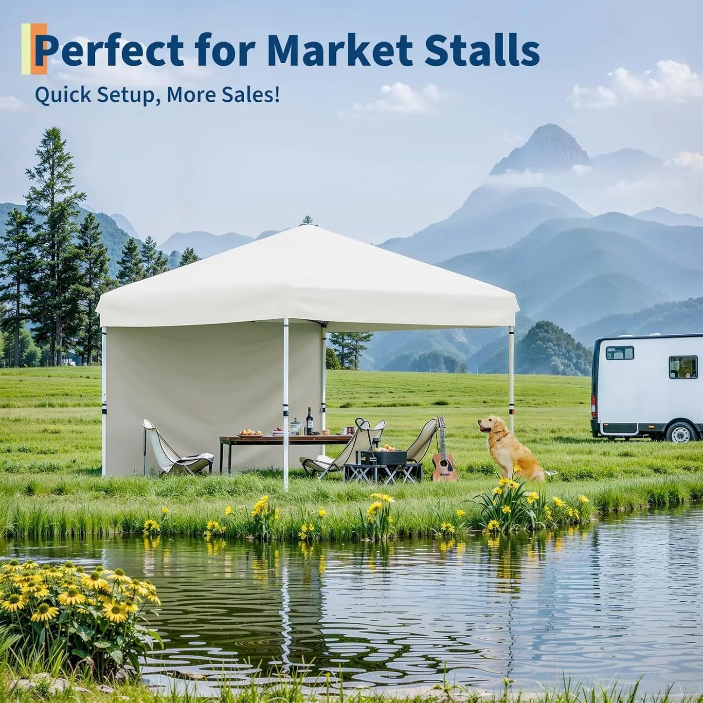 Heavy Duty Instant Pop Up Canopy Gazebo With Removable Sidewalls