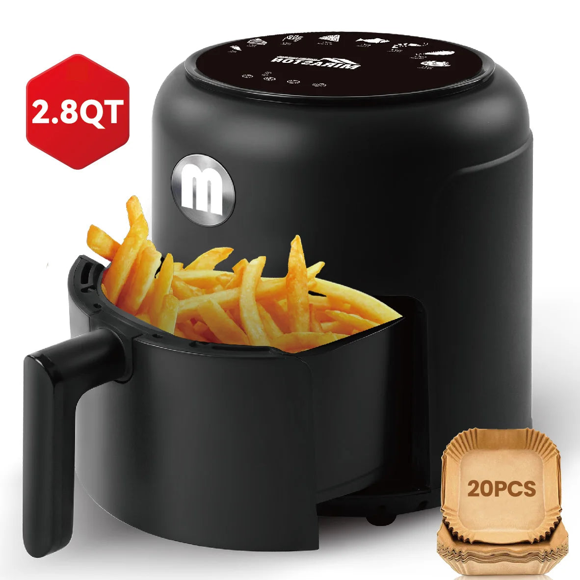 MIRASTON Digital Air Fryer With Dishwasher Safe Nonstick Basket
