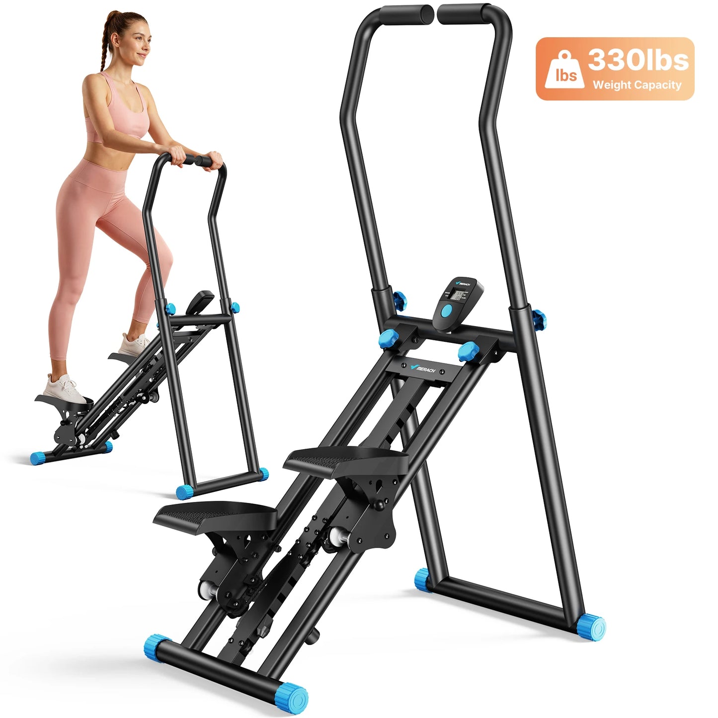 Merach Adjustable Foldable Stair Stepper For Home Fitness