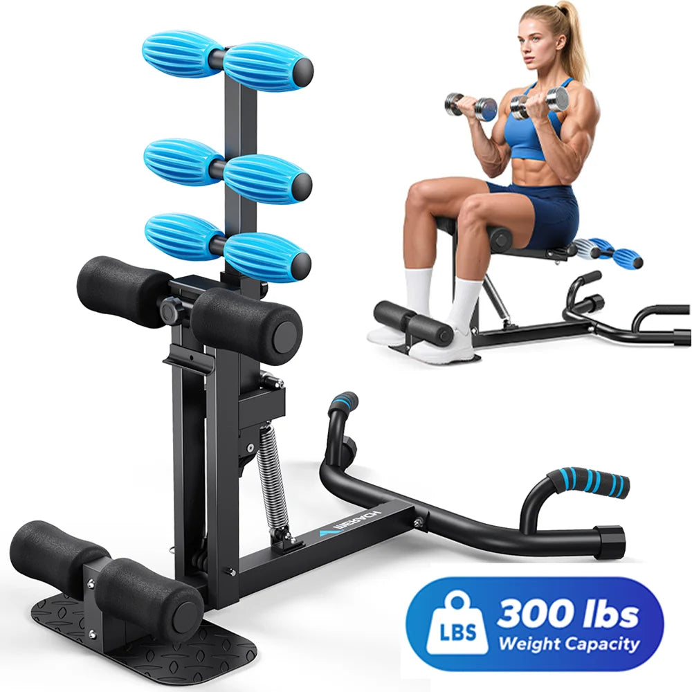 MERACH Multi-Functional Deep Squat Machine Adjustable Trainer Core & Abs Leg Push Up Workout Exercise Machine 300Lbs Capacity for Home Gym