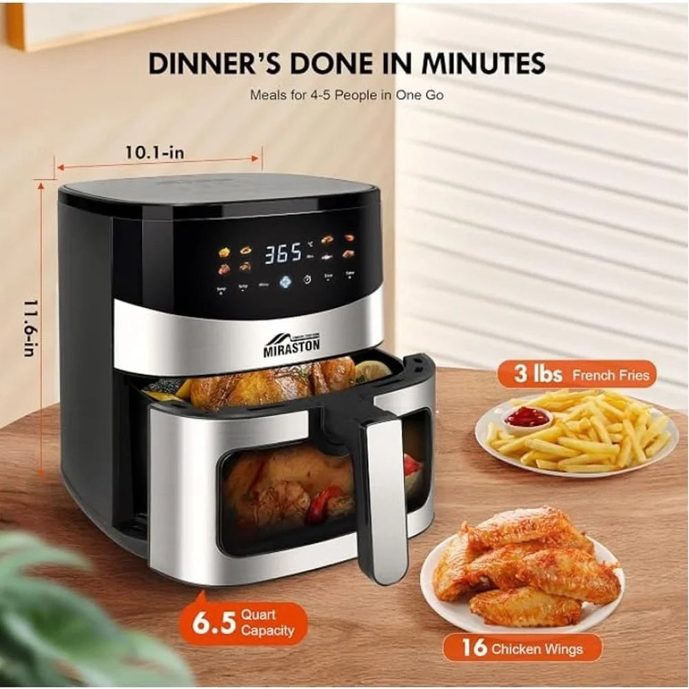 MIRASTON Digital Air Fryer With Touch Controls And Preset Cooking