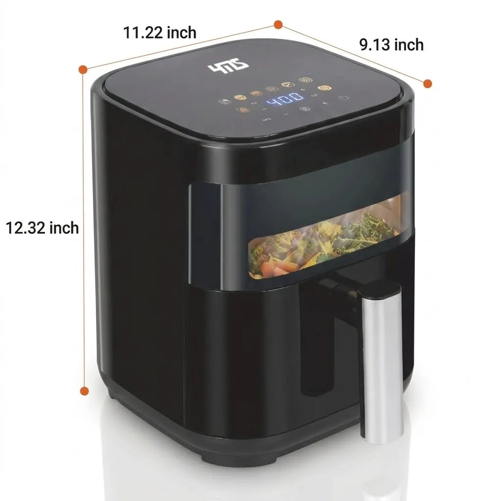 MIRASTON Touchscreen Air Fryer With Viewing Window And Preset Functions