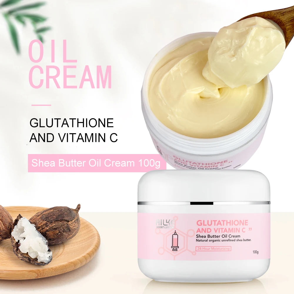 AILKE Glutathione Vitamin C Shea Butter Brightening Face Body Cream