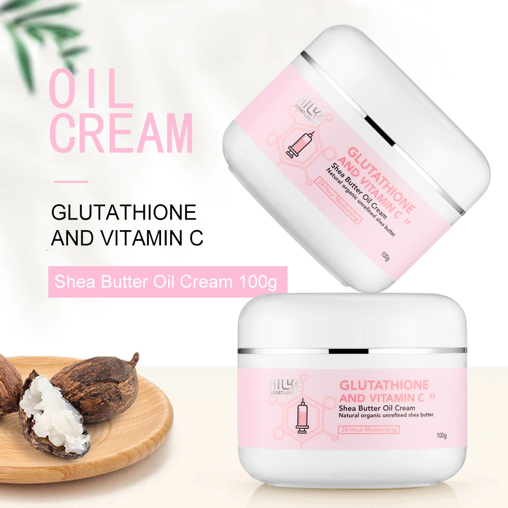 AILKE Glutathione Vitamin C Shea Butter Brightening Face Body Cream