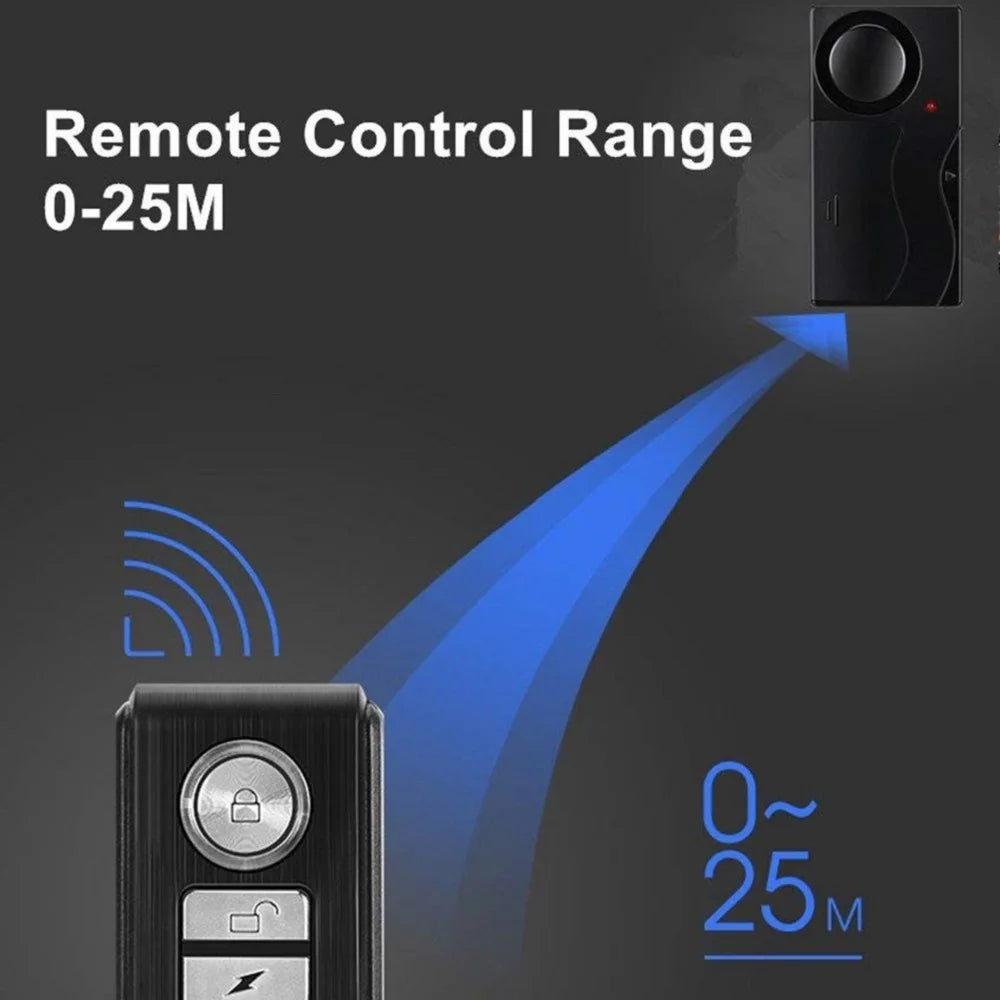 Awapow Wireless Vibration Bike Alarm With Remote Control 110dB