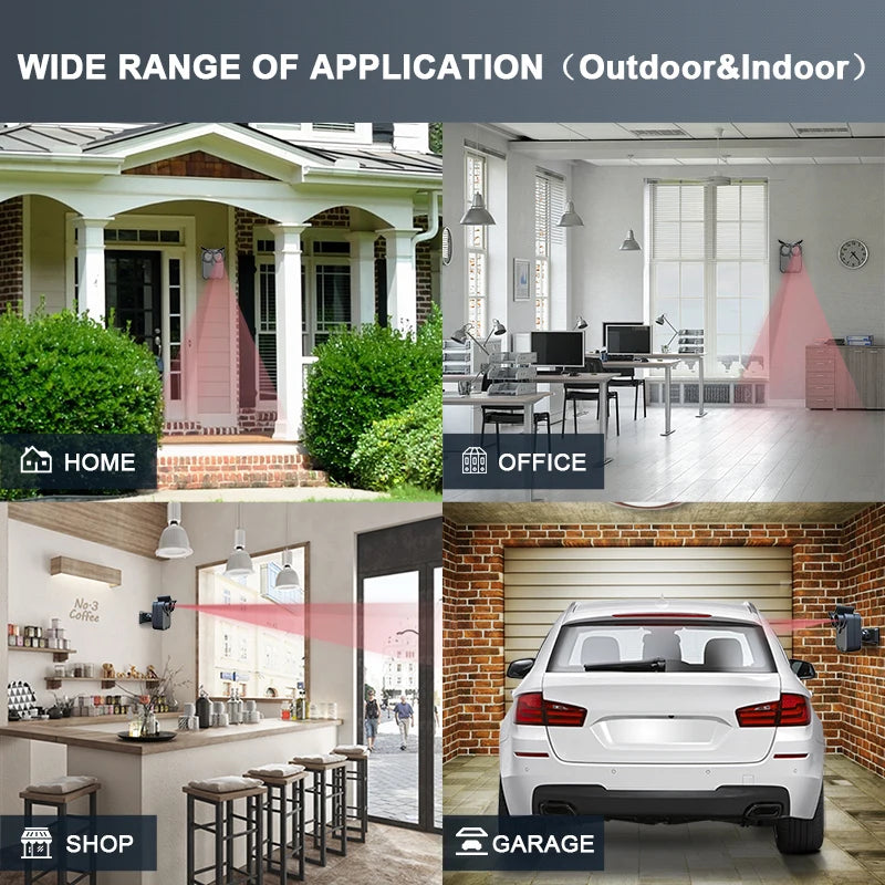 HTZSAFE Wireless Driveway Alarm With PIR Motion Detector 32 Zones