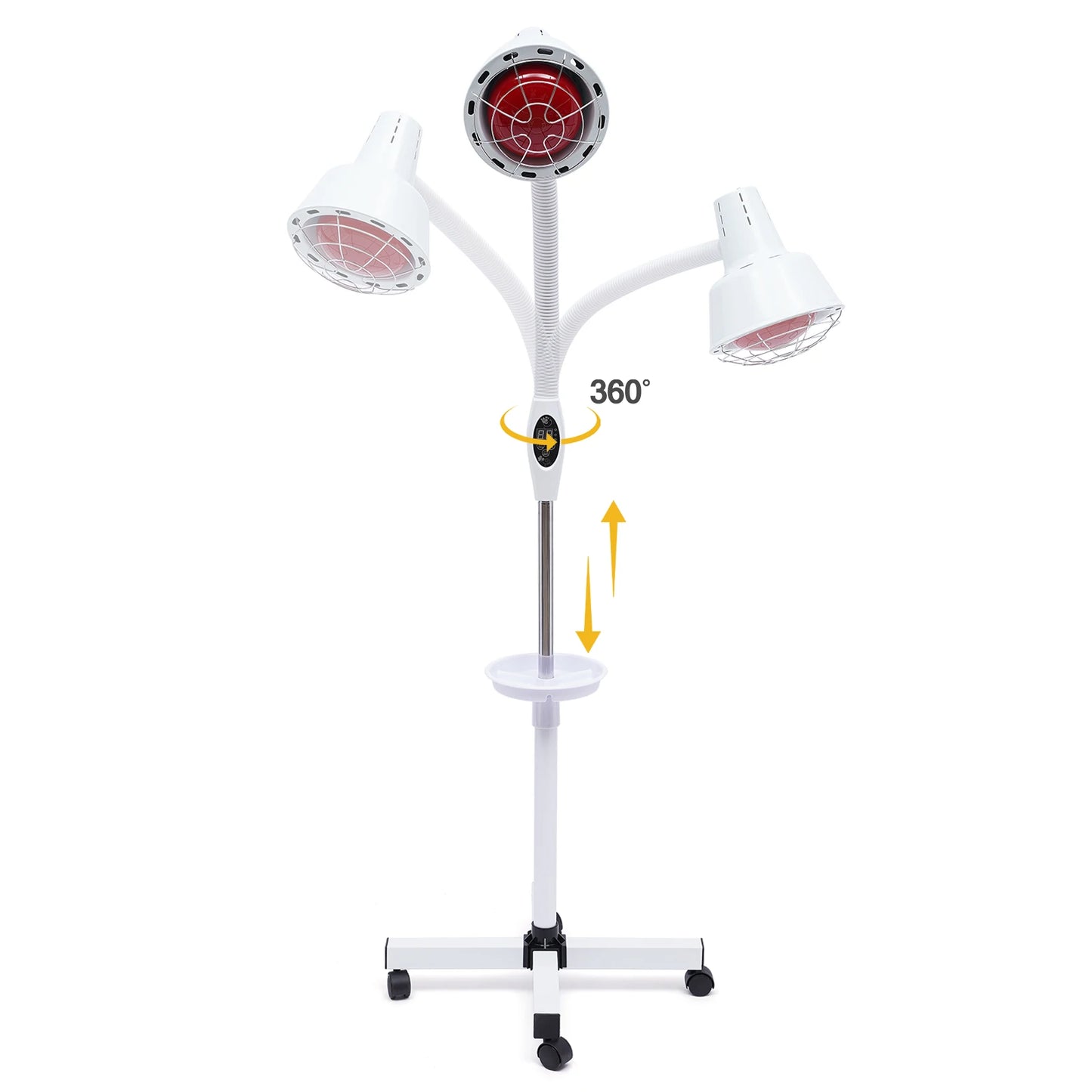 Bymaocar 275W Infrared Heat Lamp With Flexible Arm Remote 110V